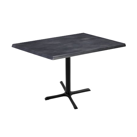 Holland Bar Stool Co 36" Tall OD211 Black Table Base 30" x 30" Foot 30" x 48" Black Steel Top by the HollBar Stool Co. OD211-3036BWOD3048BlkStl